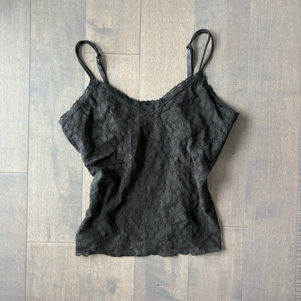 Black Lace Camisole Top